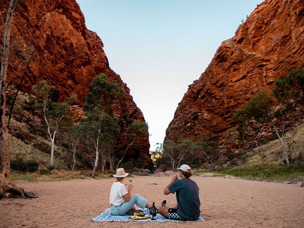 Canapes at Simpson's Gap