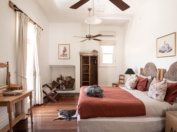 the bedroom interior at Arkaba Homestead
