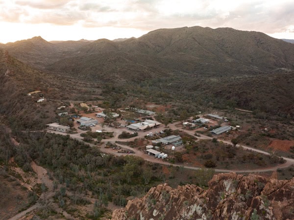 an aerial view of the Arkaroola Wilderness Sanctuary