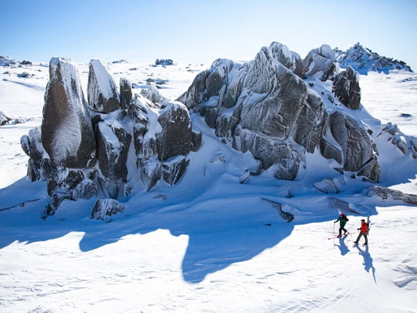 Thredbo guides in snow