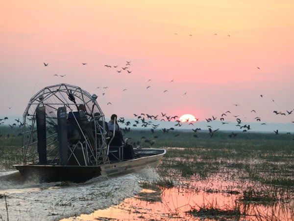 cruising Bamurru Plains at sunset