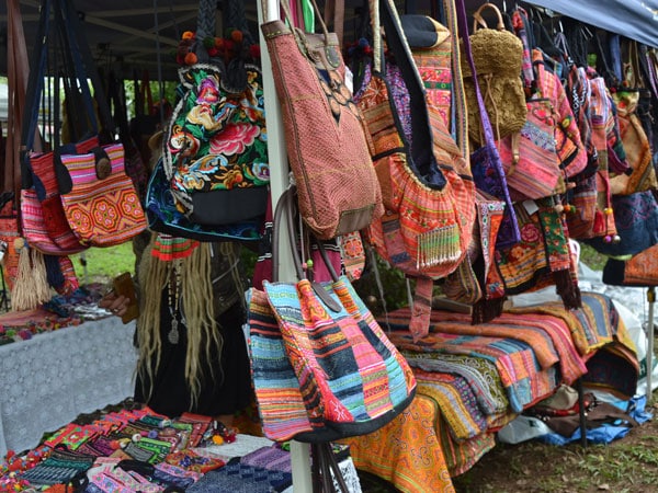 a market stall selling artisan items at Bellingen Community Markets, Coffs Harbour