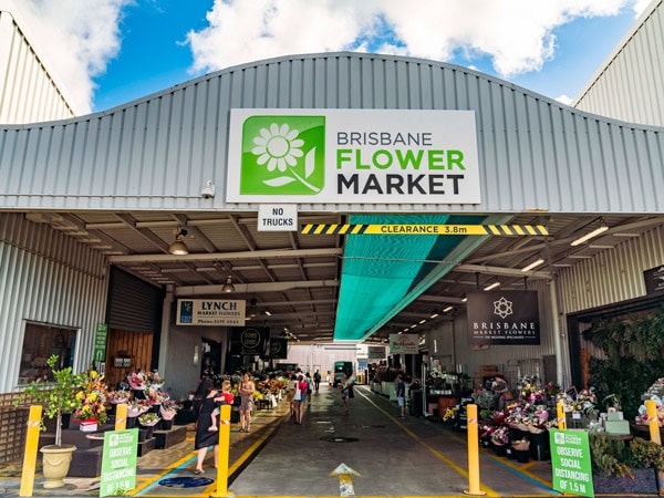 the view in front of Brisbane Flower Market