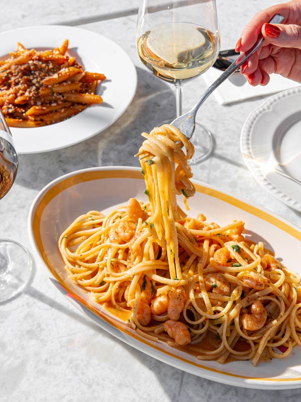 Pasta served at Ciao papi