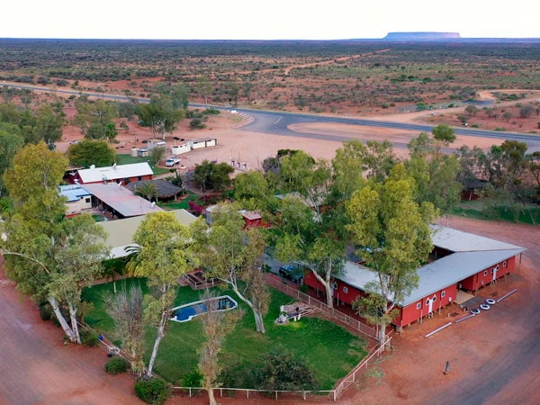an aerial view of Curtin Springs Wayside Inn