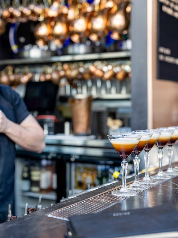 drinks at the bar counter of Dirty Sultan, Brisbane