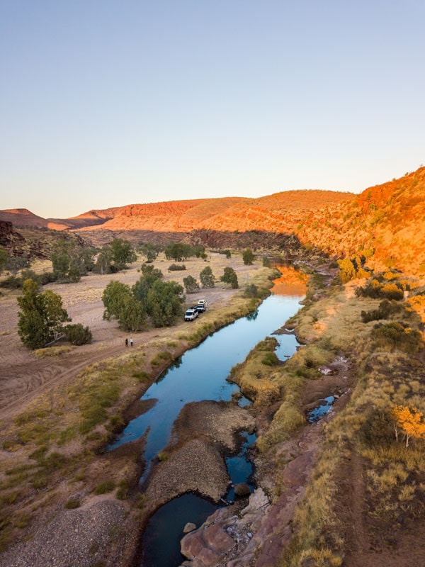 an aerial view of the Finke River