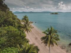 Dunk Island beach aerial