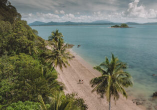 Dunk Island beach aerial