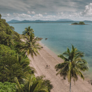Dunk Island beach aerial