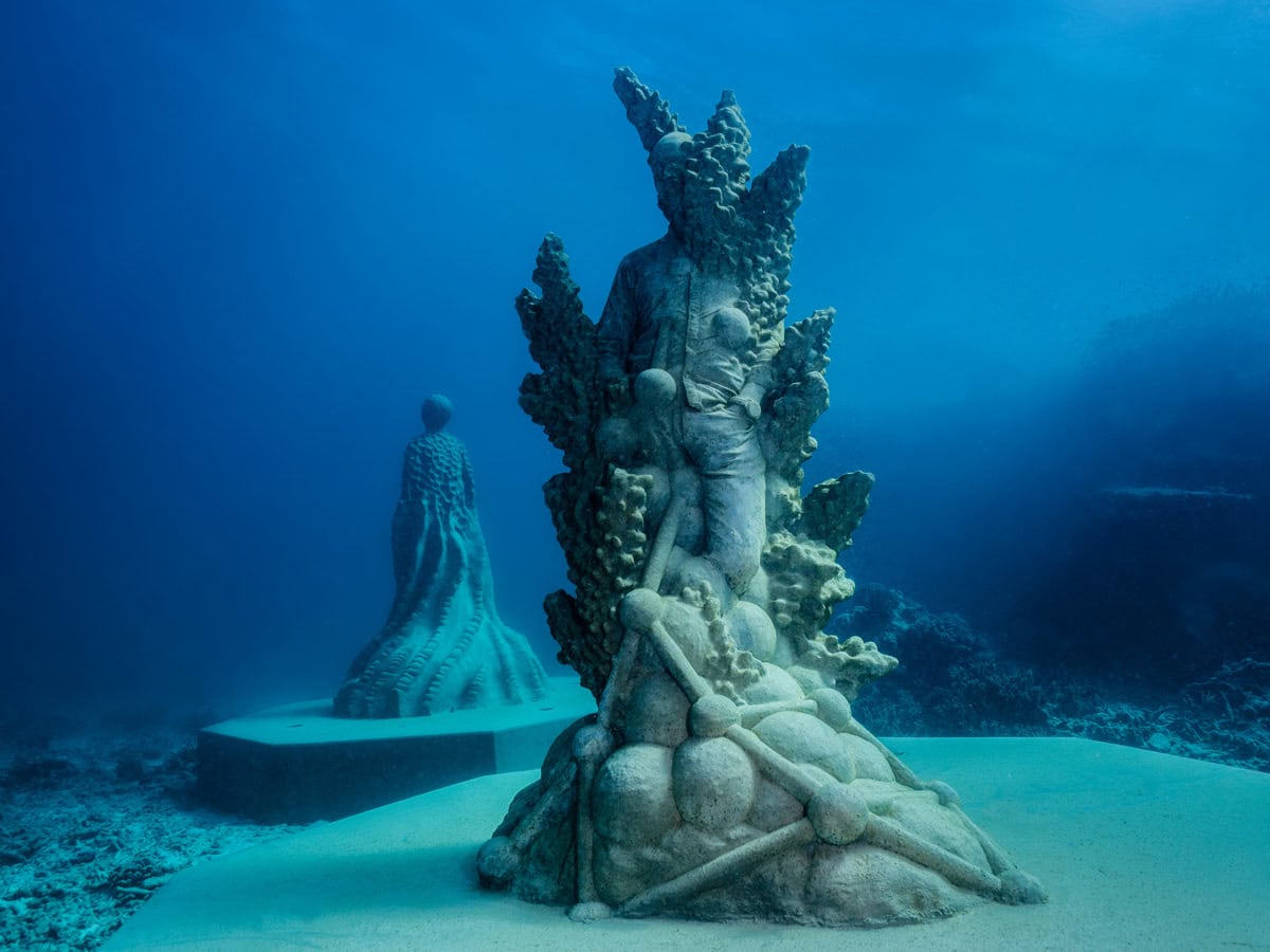 sculptures in the Museum of Underwater Art, Qld