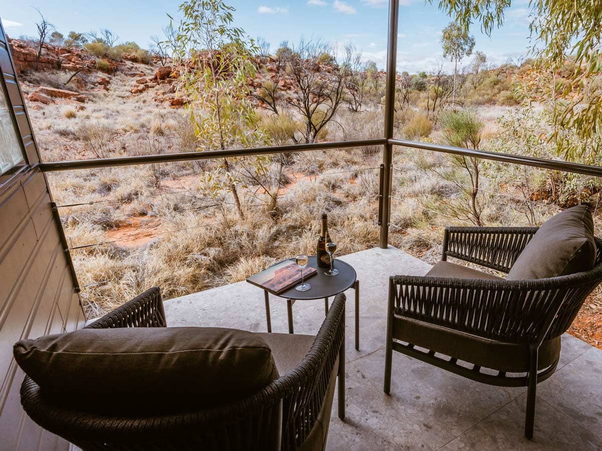 The private deck attached to the Deluxe Suites at Discovery Parks - Kings Canyon