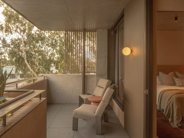 Hotel Marvel interior featuring the balcony and room