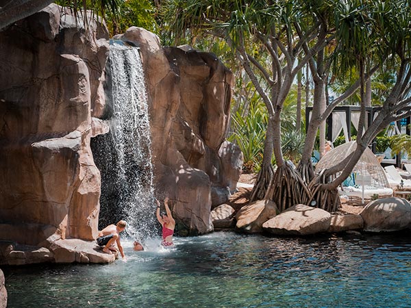 waterslide in lagoon pool J W Marriott gold coast resort