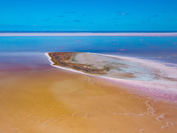 an aerial view of Kati Thanda-Lake Eyre, SA