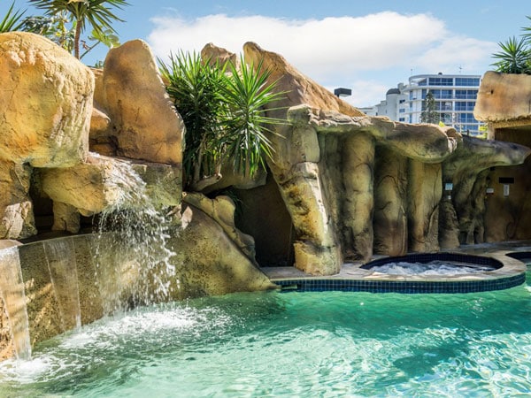 The lagoon pool at Landmark Resort Mooloolaba