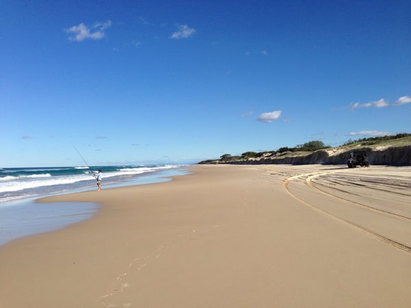 the Main Beach on North Stradbroke Island