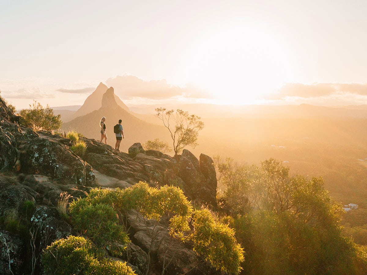 the scenic top of Mount Ngungun, Glass House Mountains