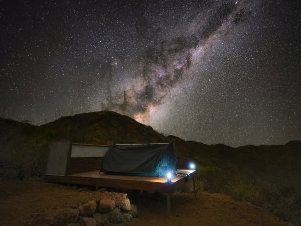 camping under the stars at Arkaroola Wilderness Sanctuary