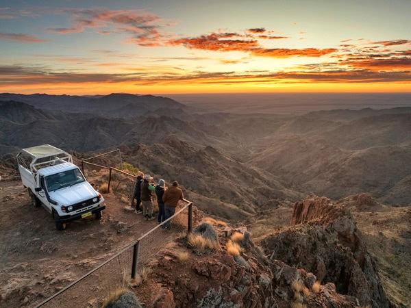 an exposed ridge at sunrise, Arkaroola Ridgetop Tour