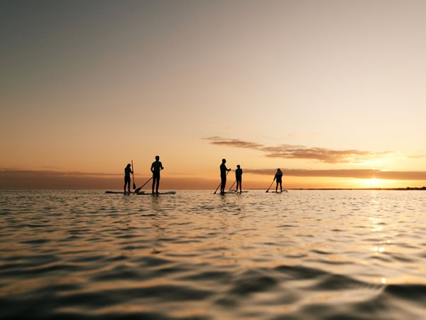 paddleboarding at sunrise in Yorke Peninsula, SA