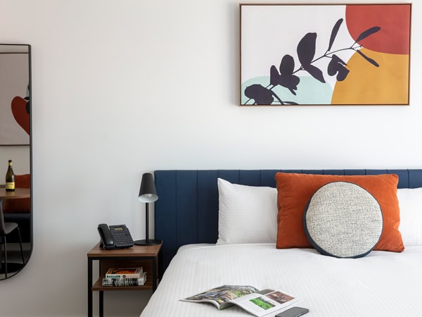 the bedroom interior at Quest Wangaratta on Docker Street
