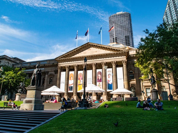 the exterior of the State Library Victoria