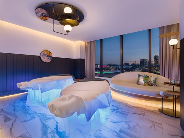 the twilight spa treatment room in Away Spa