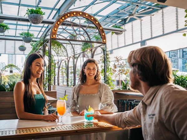 two women ordering drinks at Valley Hops Brewing, Brisbane