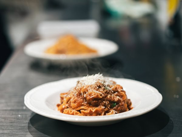 an Italian pasta dish at Bar Rosa, Brisbane