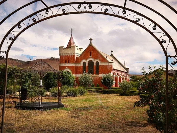 the entrance of A Tassie Church, Tas