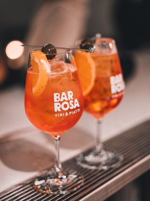 two glasses of cocktail at Bar Rosa, Brisbane