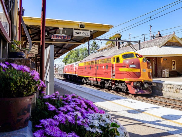 Vintage Rail Journeys train at station