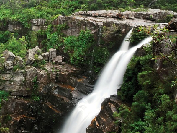 the Carrington Falls in Kangaroo Valley