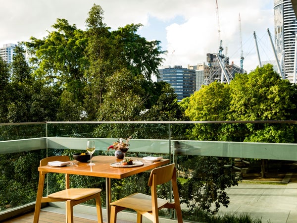 an alfresco dining setup at GOMA Farm-to-Table, Brisbane