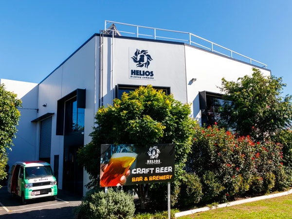 the exterior of Helios Brewing Co. Brisbane