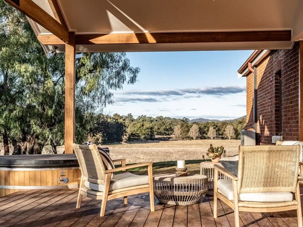 the front porch at Highgrove Cottage, Mudgee