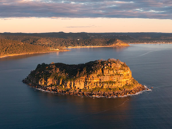 Lion Island off the coast of Broken Bay