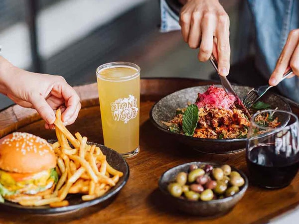 food plates at Stone & Wood Brisbane