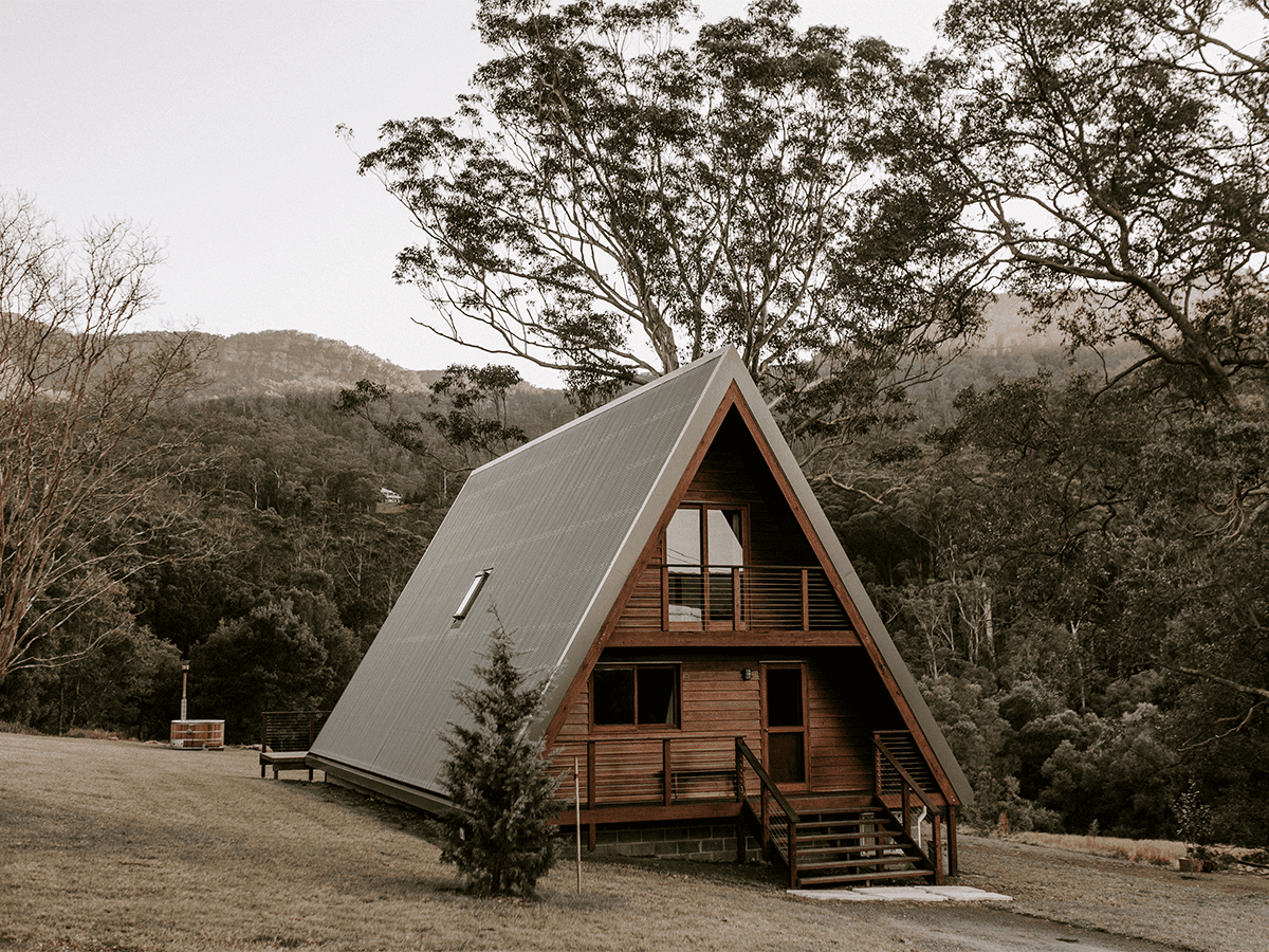 A Frame accommodation in Kangaroo Valley
