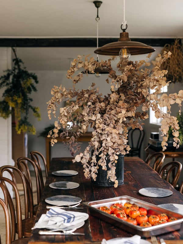 Inside Analiese Gregory's cosy farmhouse restaurant