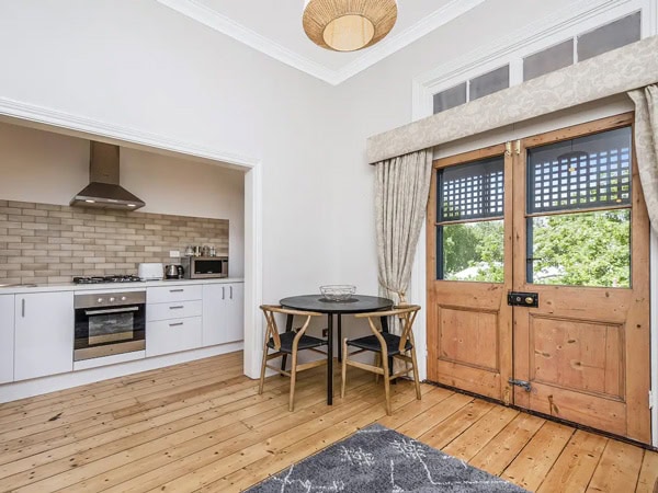 the kitchen area at Apartment Faro