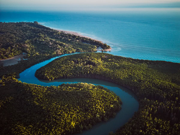 an aerial view of Arafura Sea