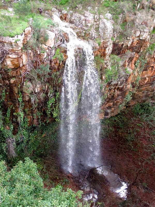 the Belair Waterfall as seen from above