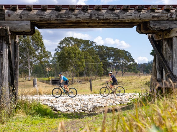 biking along the Brisbane Valley Rail Trail