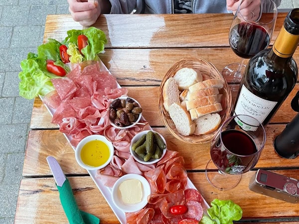 Cheese board at Whisper Wine Bar in Fremantle, WA