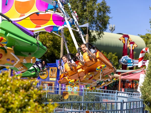 a group of people enjoying a ride at Dreamworld, Gold Coast
