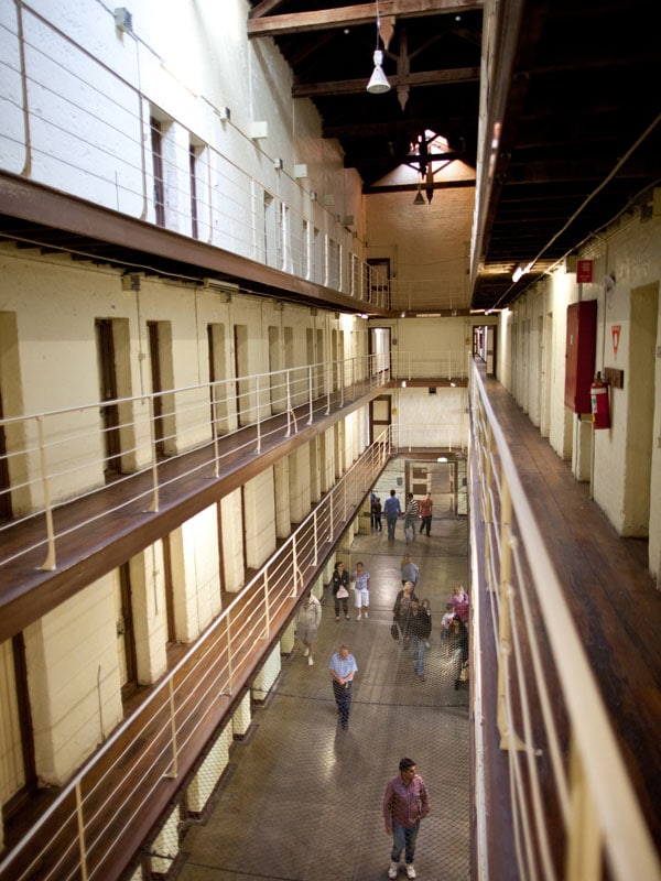 the rooms and corridor inside Fremantle Prison