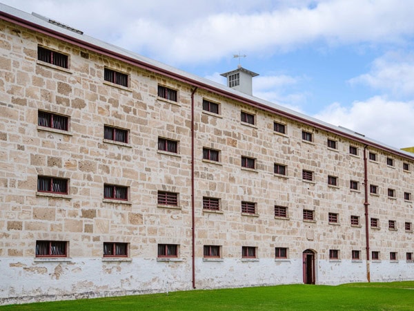 the exterior view of Fremantle Prison