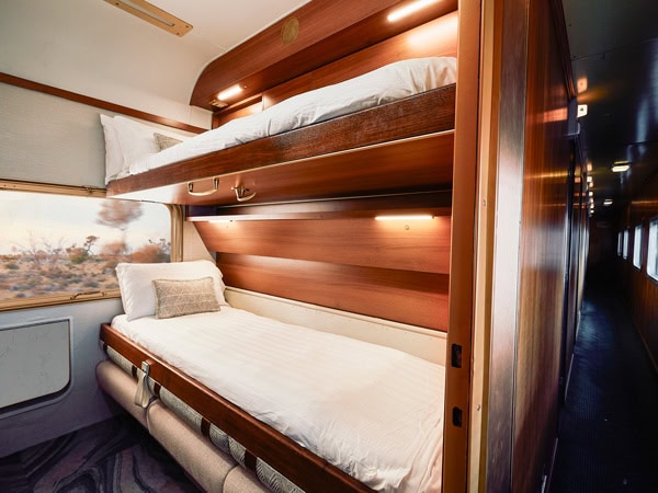 Inside the Ghan Gold Premium Twin Cabin